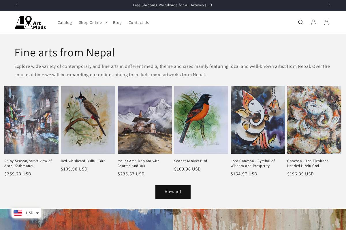 artplads.com homepage screenshot