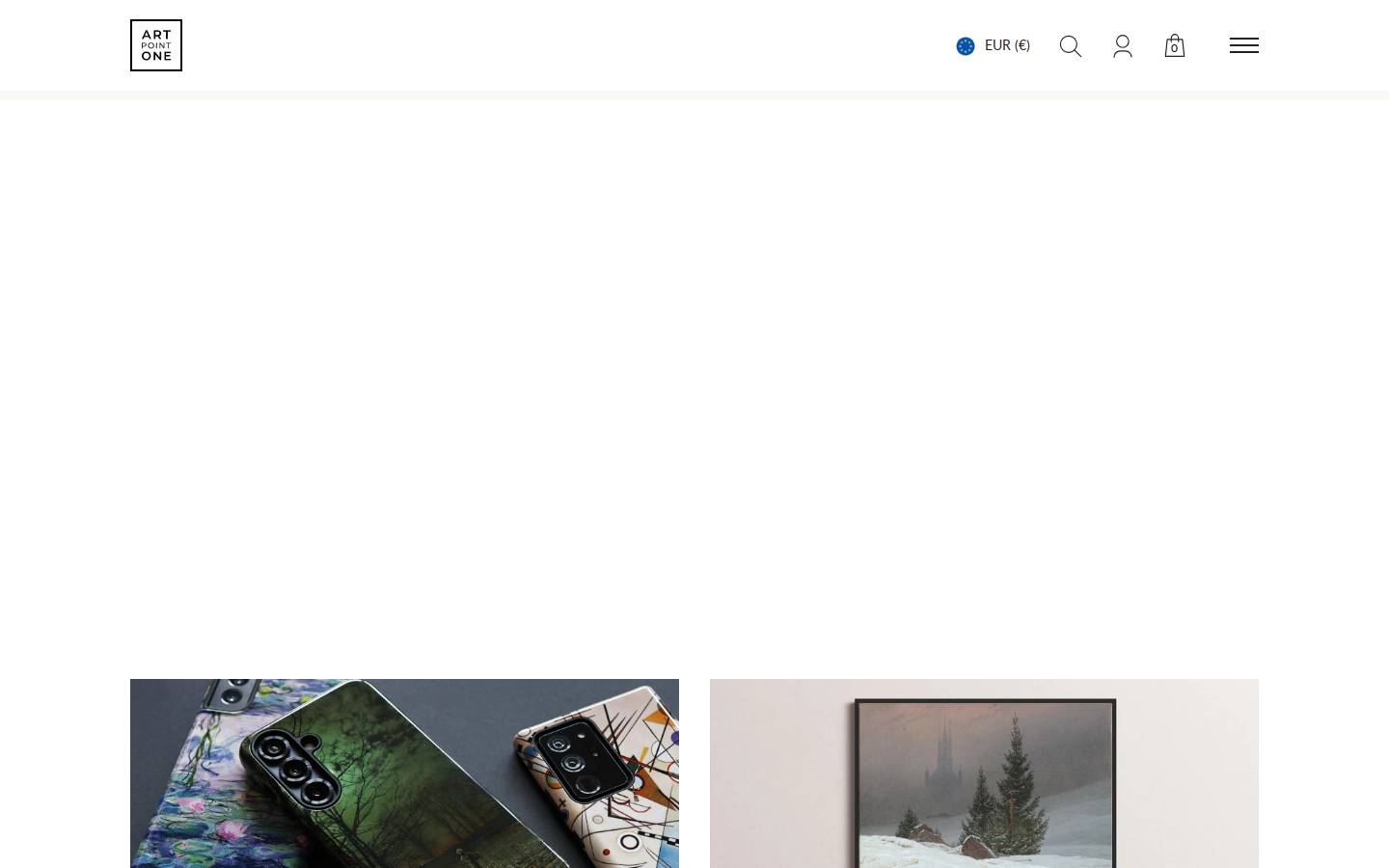 Artpointone homepage screenshot