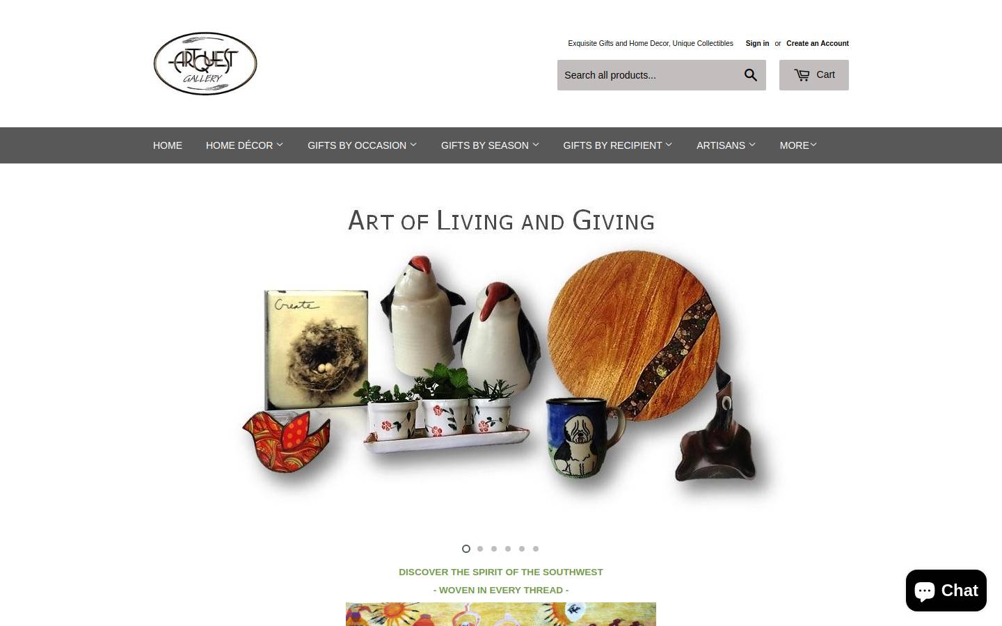artquestgallery.com homepage screenshot