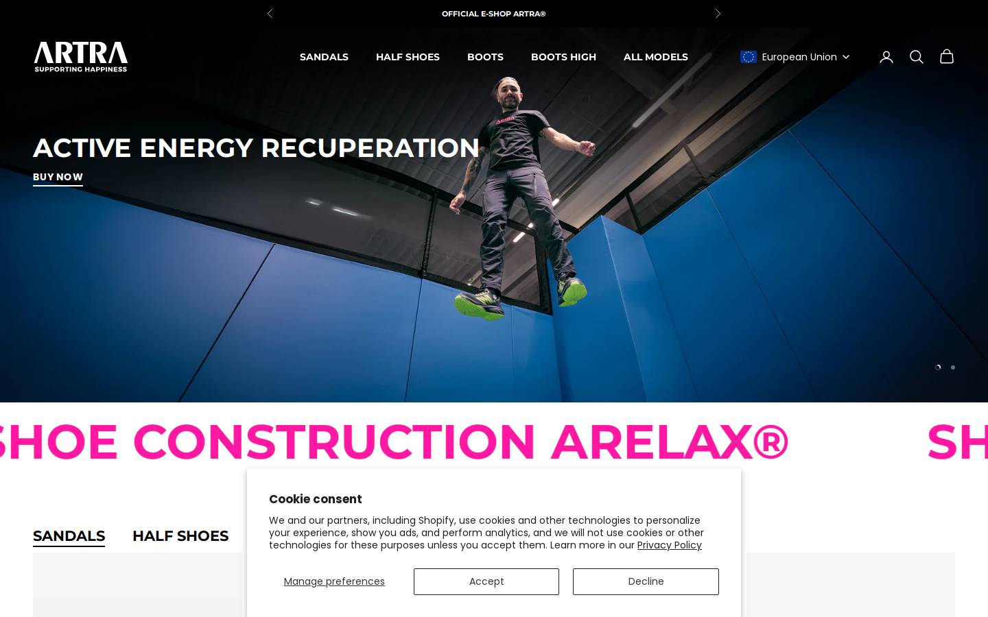 artra.com homepage screenshot