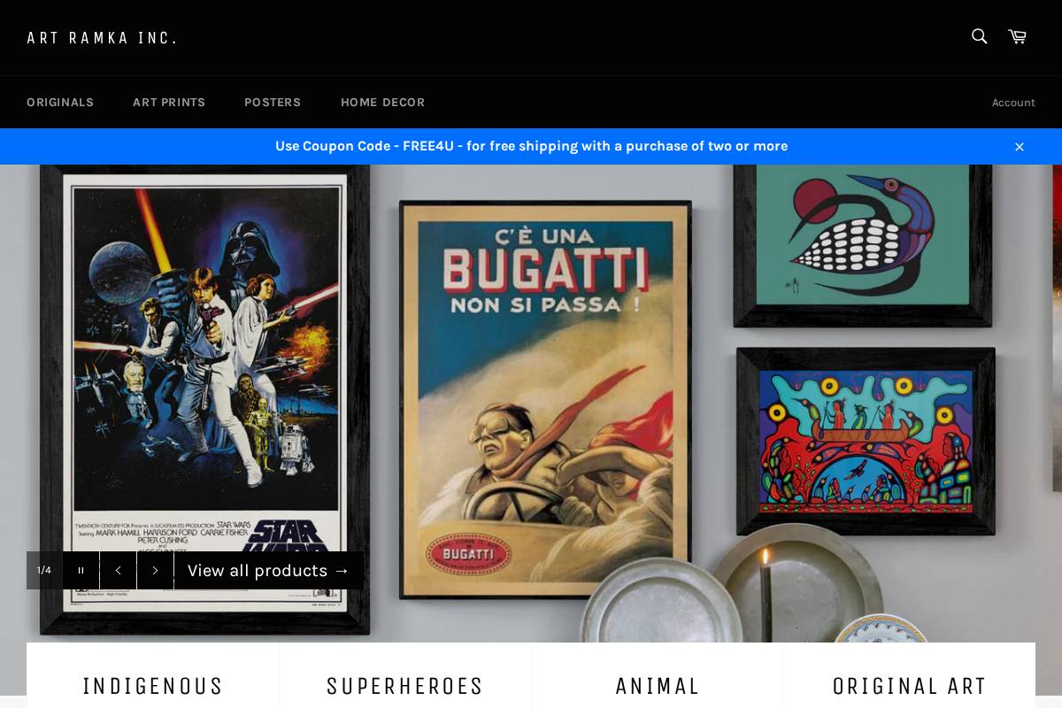 artramka.com homepage screenshot