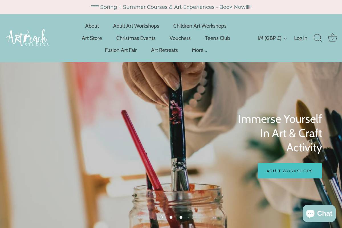 artreachstudios.com homepage screenshot