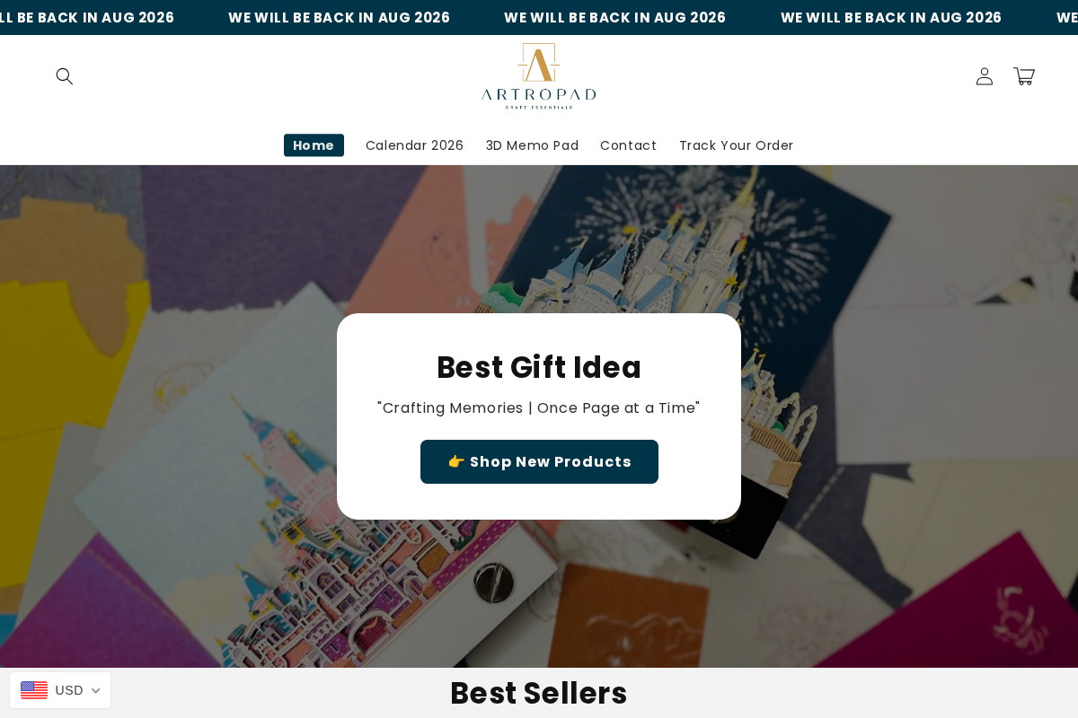 artropad homepage screenshot