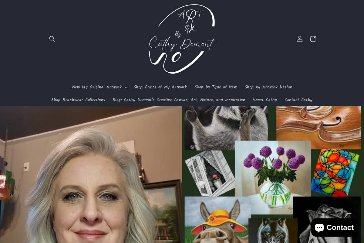 artrxbycathydement.com homepage screenshot