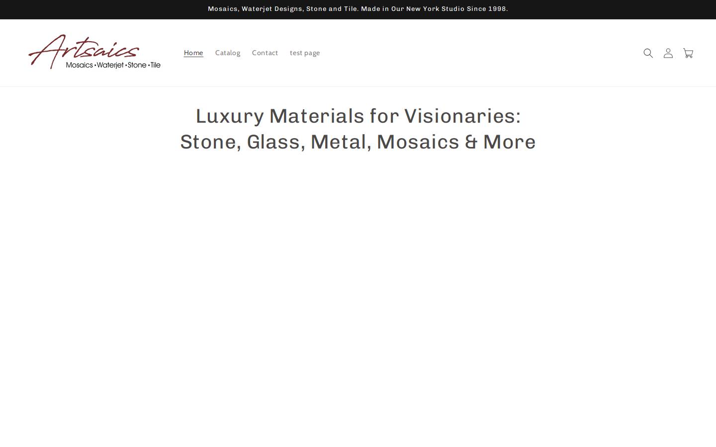 artsaics.com homepage screenshot