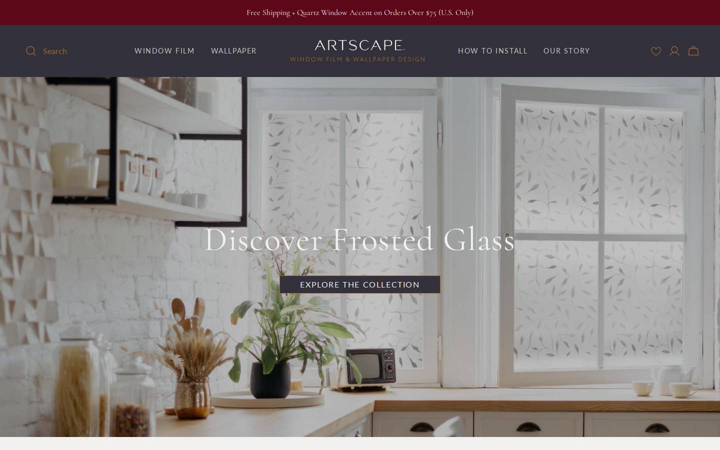 artscapewindowfilm.com homepage screenshot