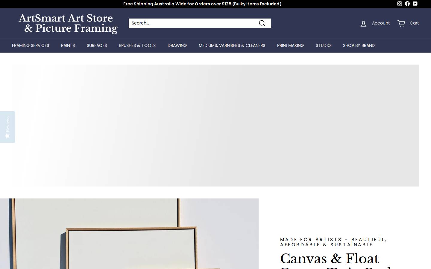 artsmart.net.au homepage screenshot