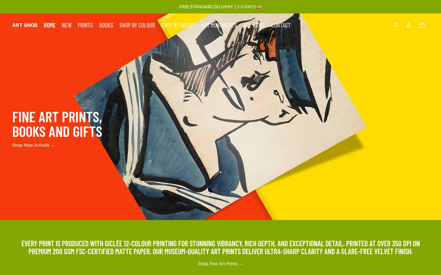 ART SNOB homepage screenshot