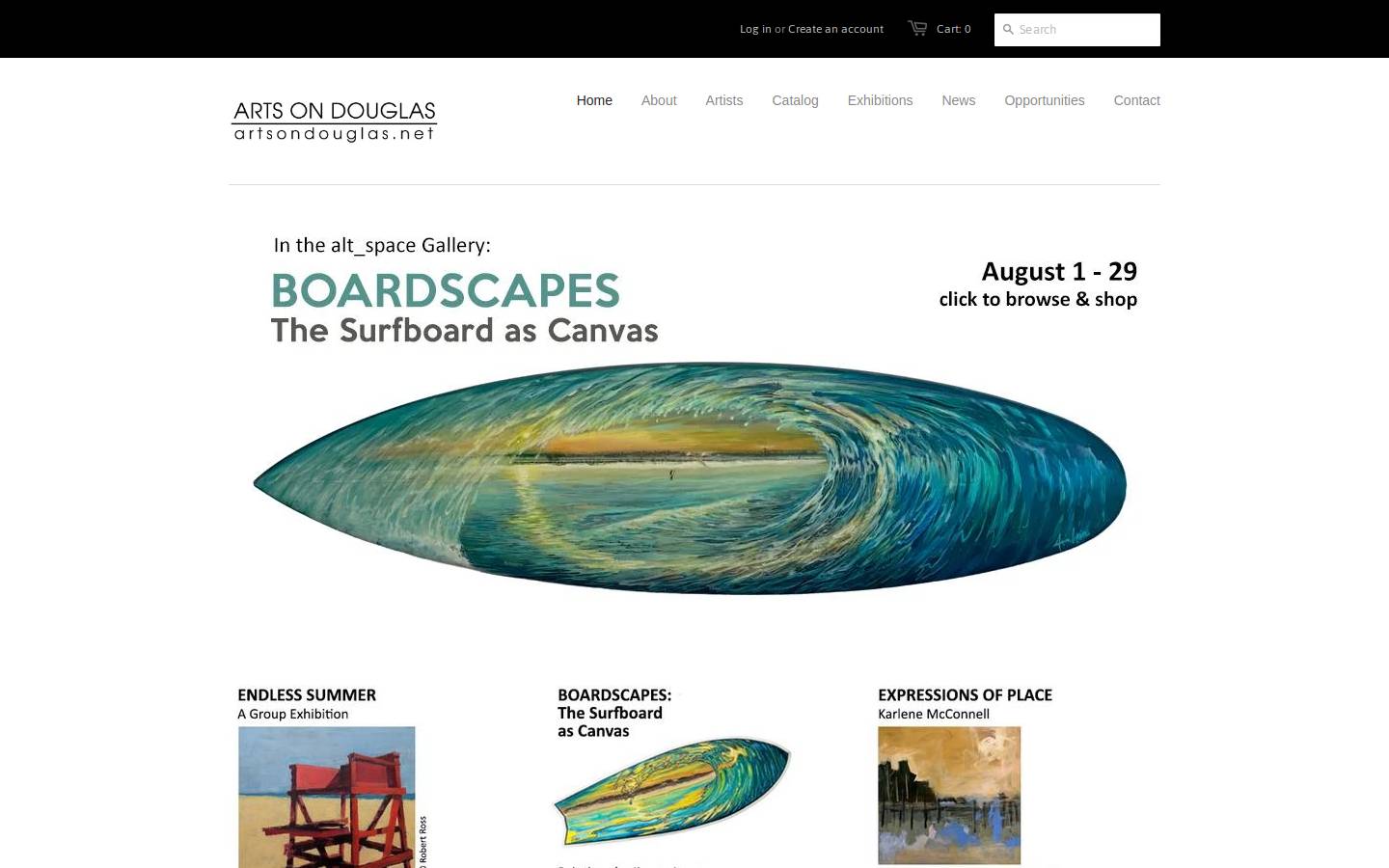 artsondouglas.net homepage screenshot