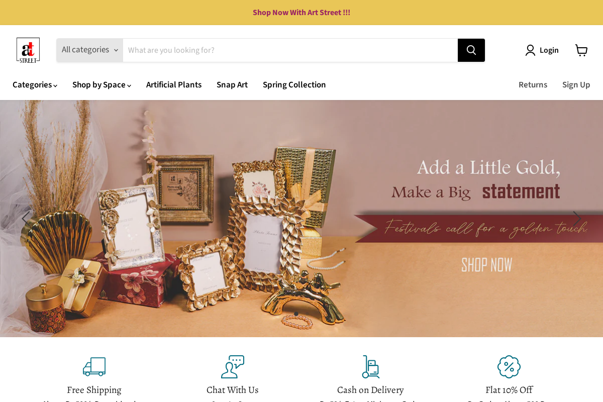 artstreet.in homepage screenshot