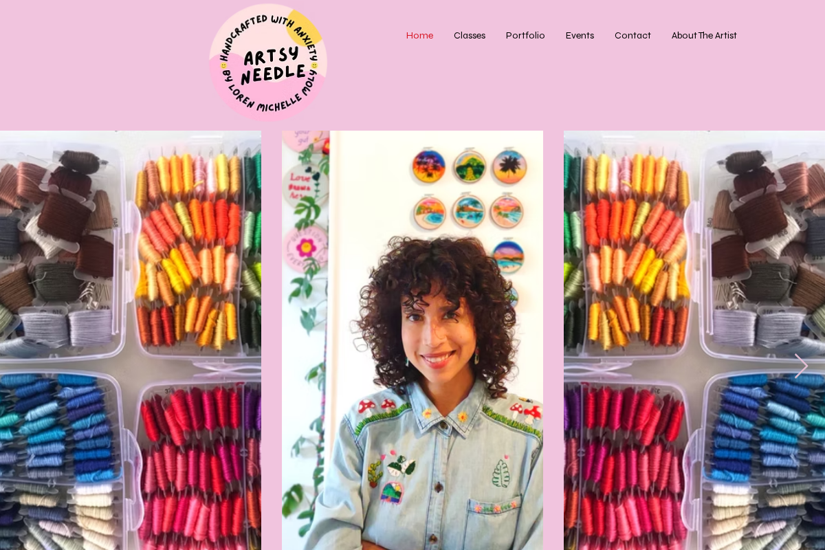 artsyneedle.com homepage screenshot