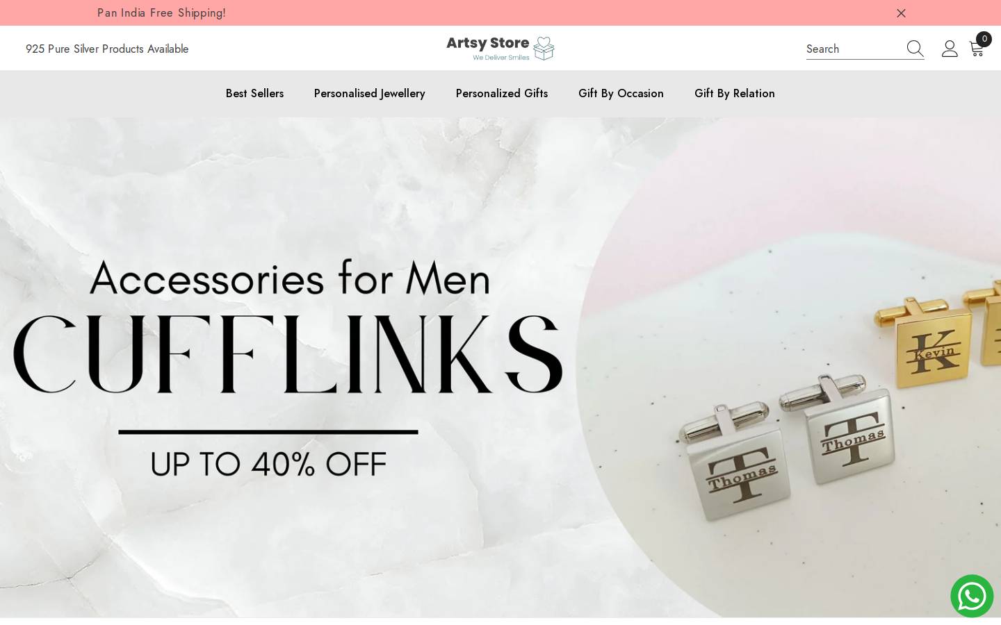 Artsy Store homepage screenshot