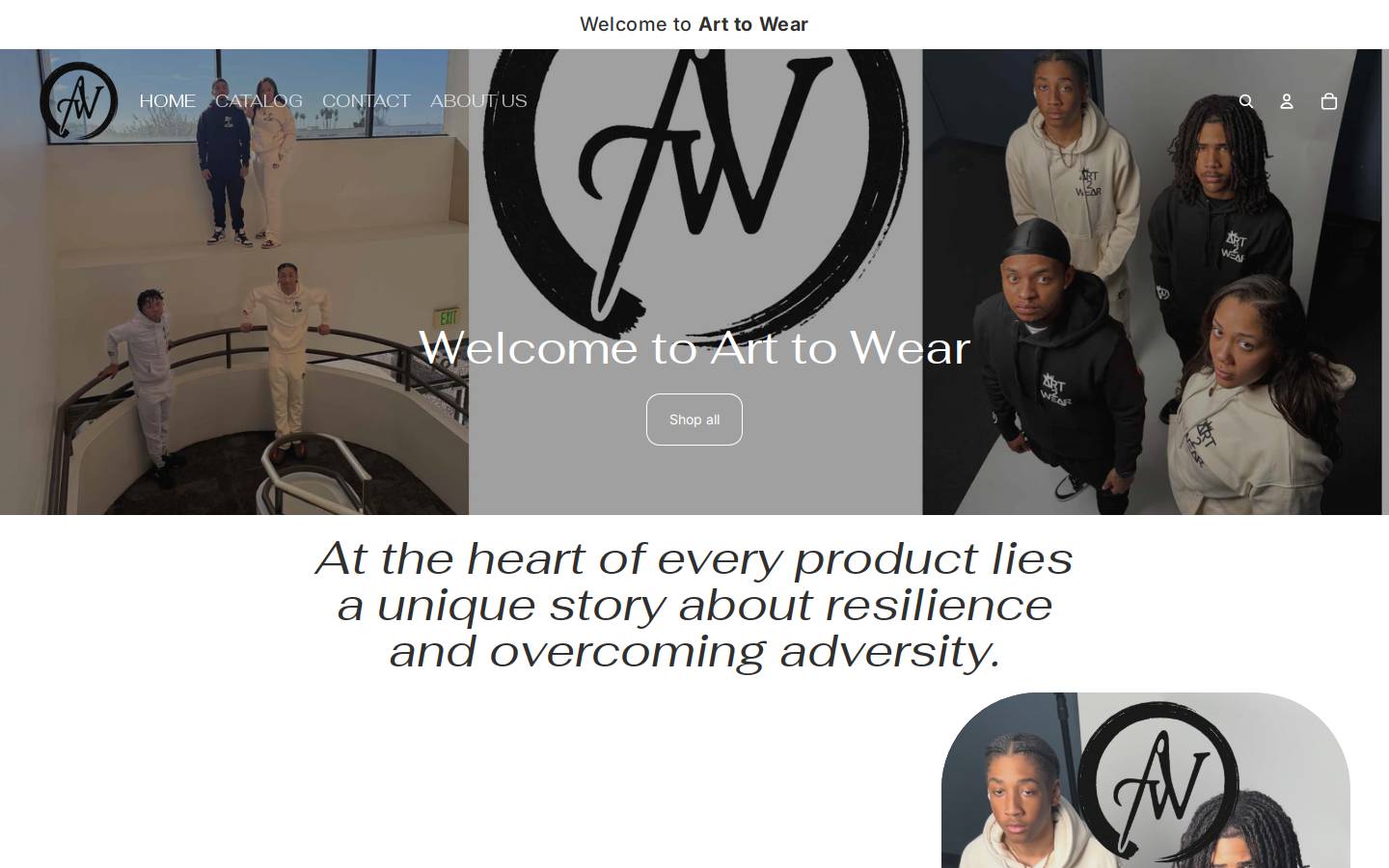 arttowear.org homepage screenshot