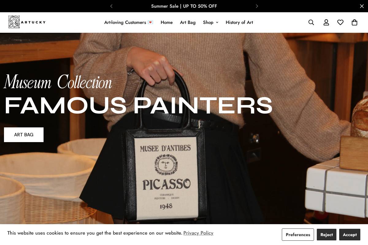 artucky.co homepage screenshot