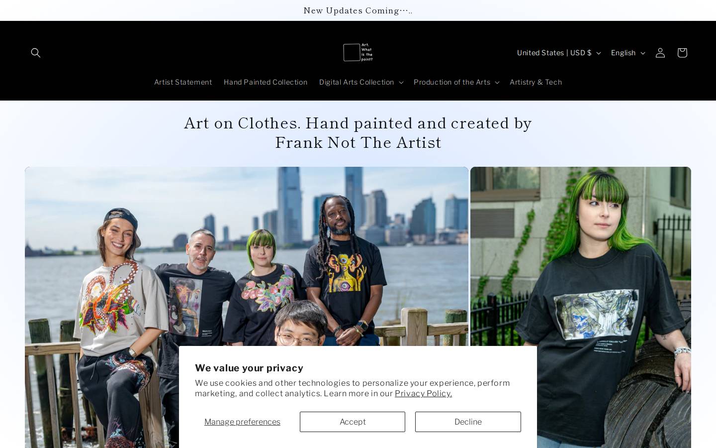 artwhatisthepoint.com homepage screenshot