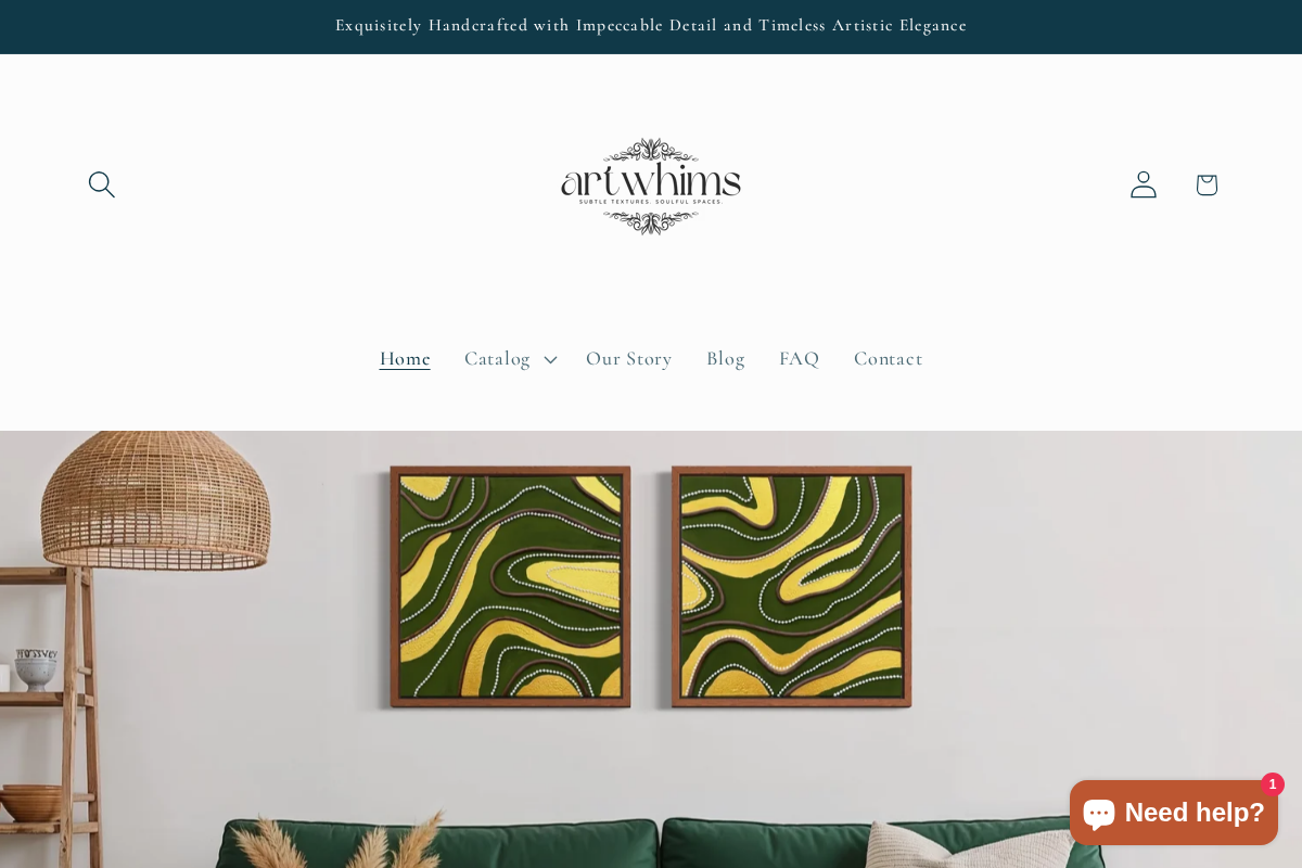 artwhims.com homepage screenshot