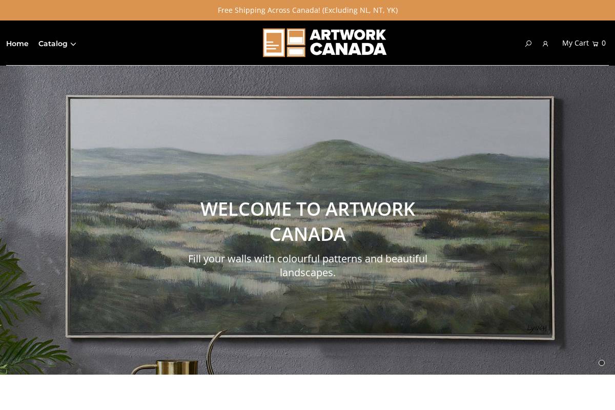 artworkcanada.ca homepage screenshot