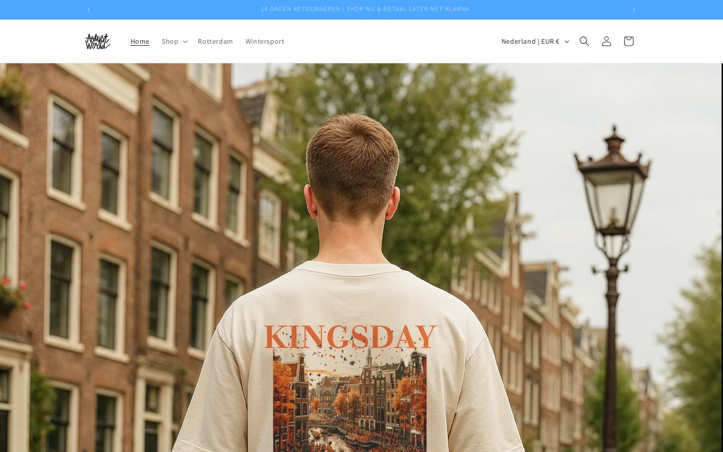 Artystworld homepage screenshot