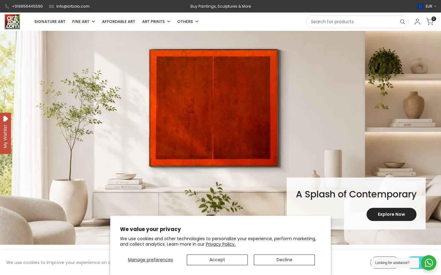 artzolo.com homepage screenshot