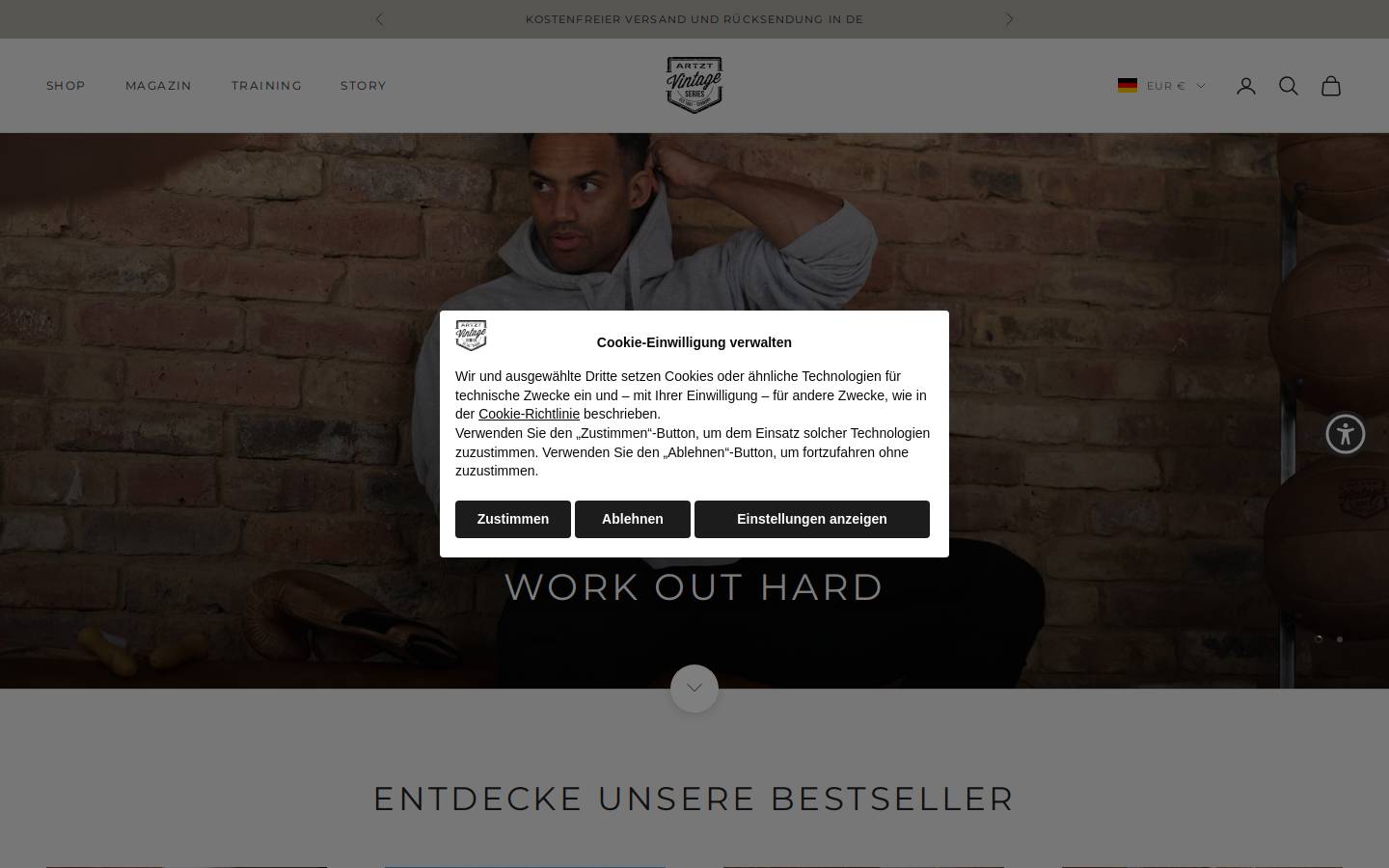 artztvintage.de homepage screenshot