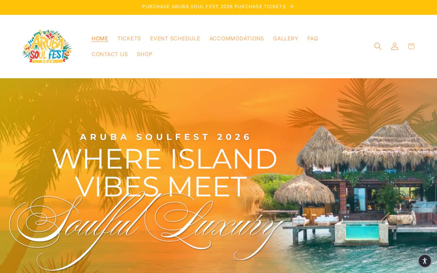 arubasoulfest.com homepage screenshot