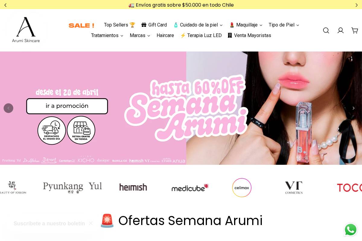 arumi.cl homepage screenshot