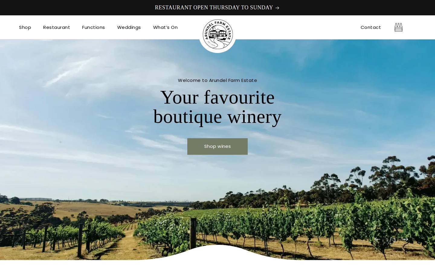 arundelfarmestate.com.au homepage screenshot
