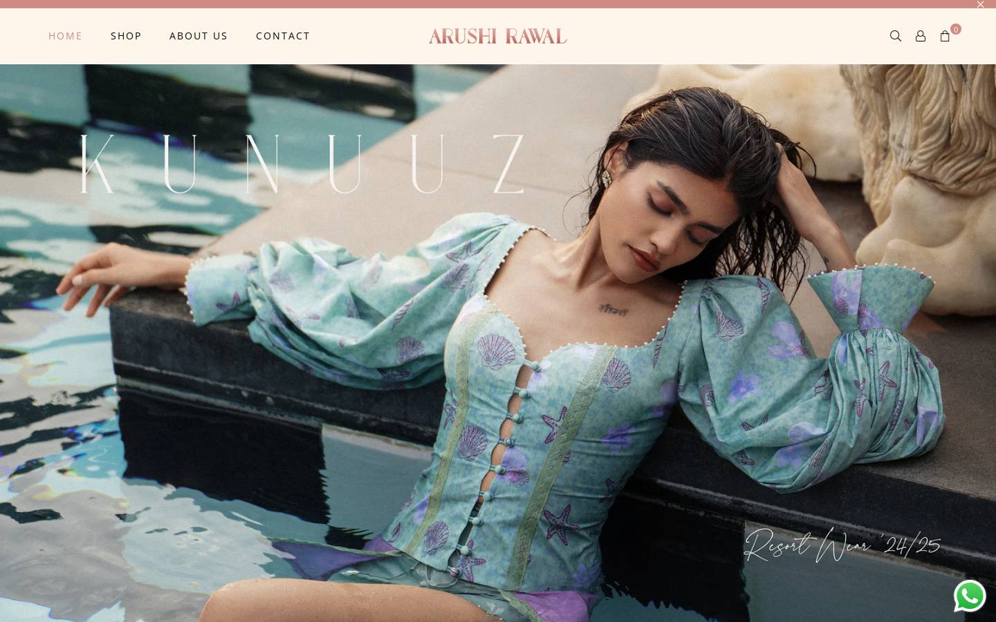 arushirawal.com homepage screenshot