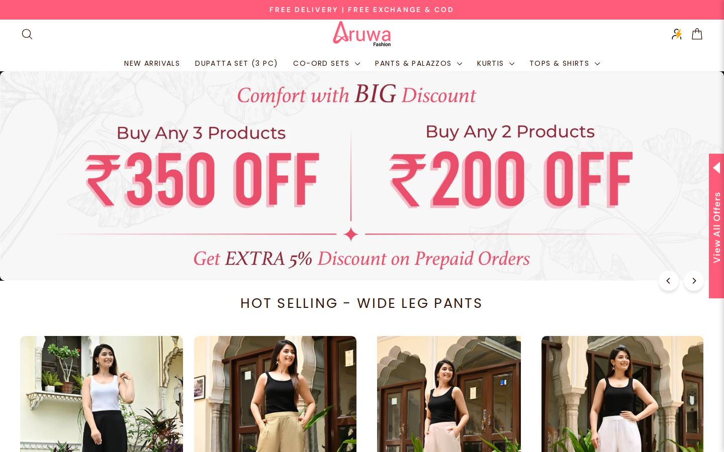aruwafashion.com homepage screenshot