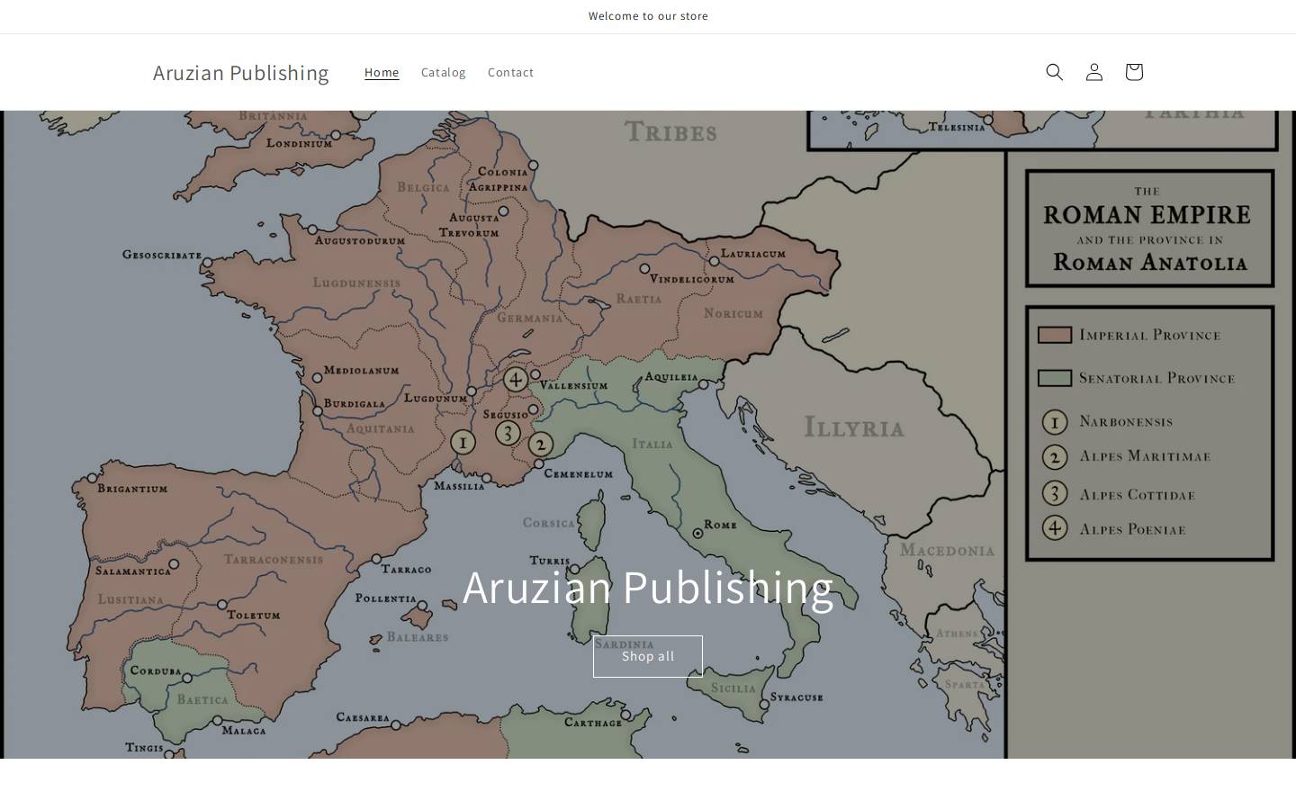 aruzianpublishing.com homepage screenshot