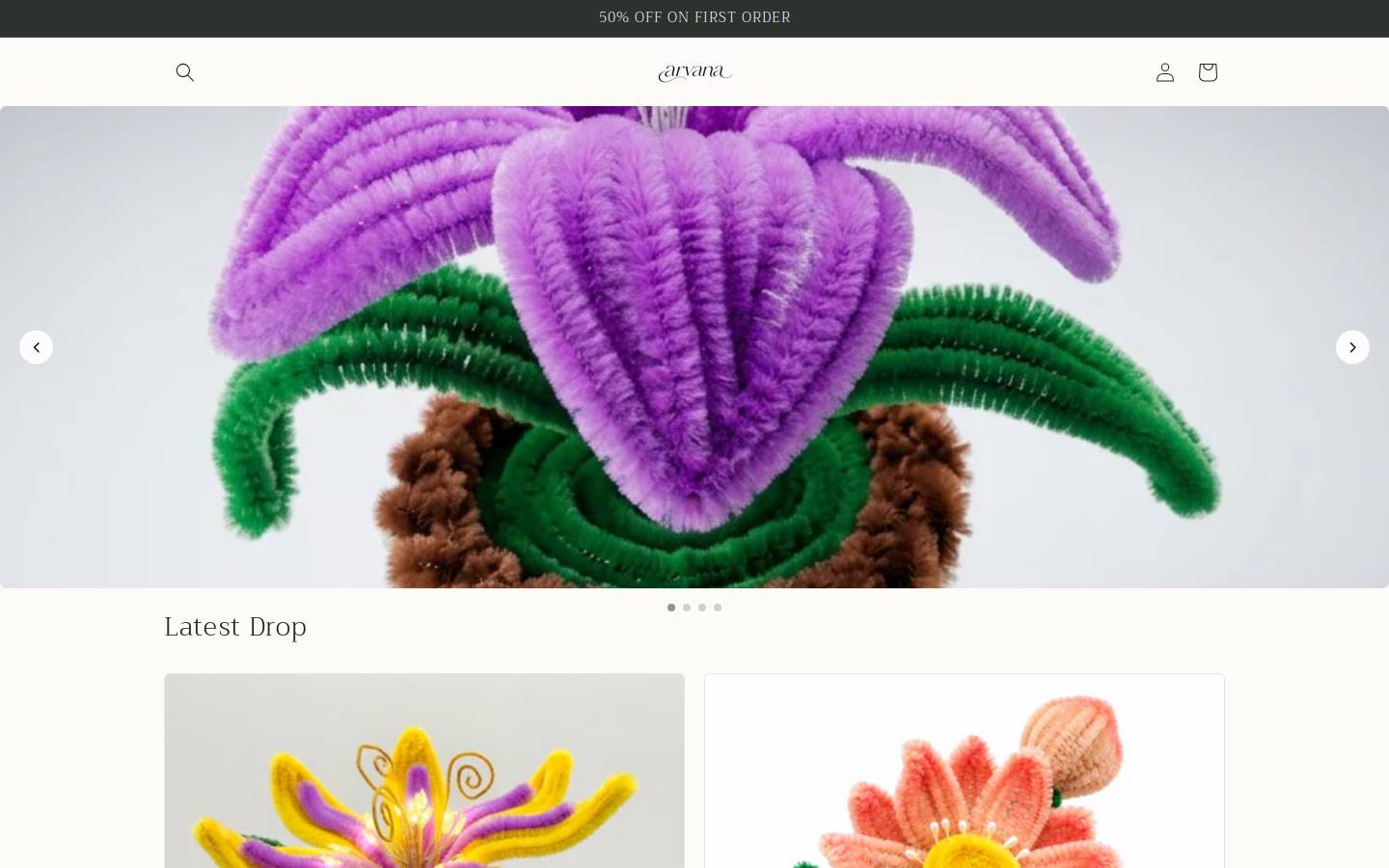 arvana.store homepage screenshot