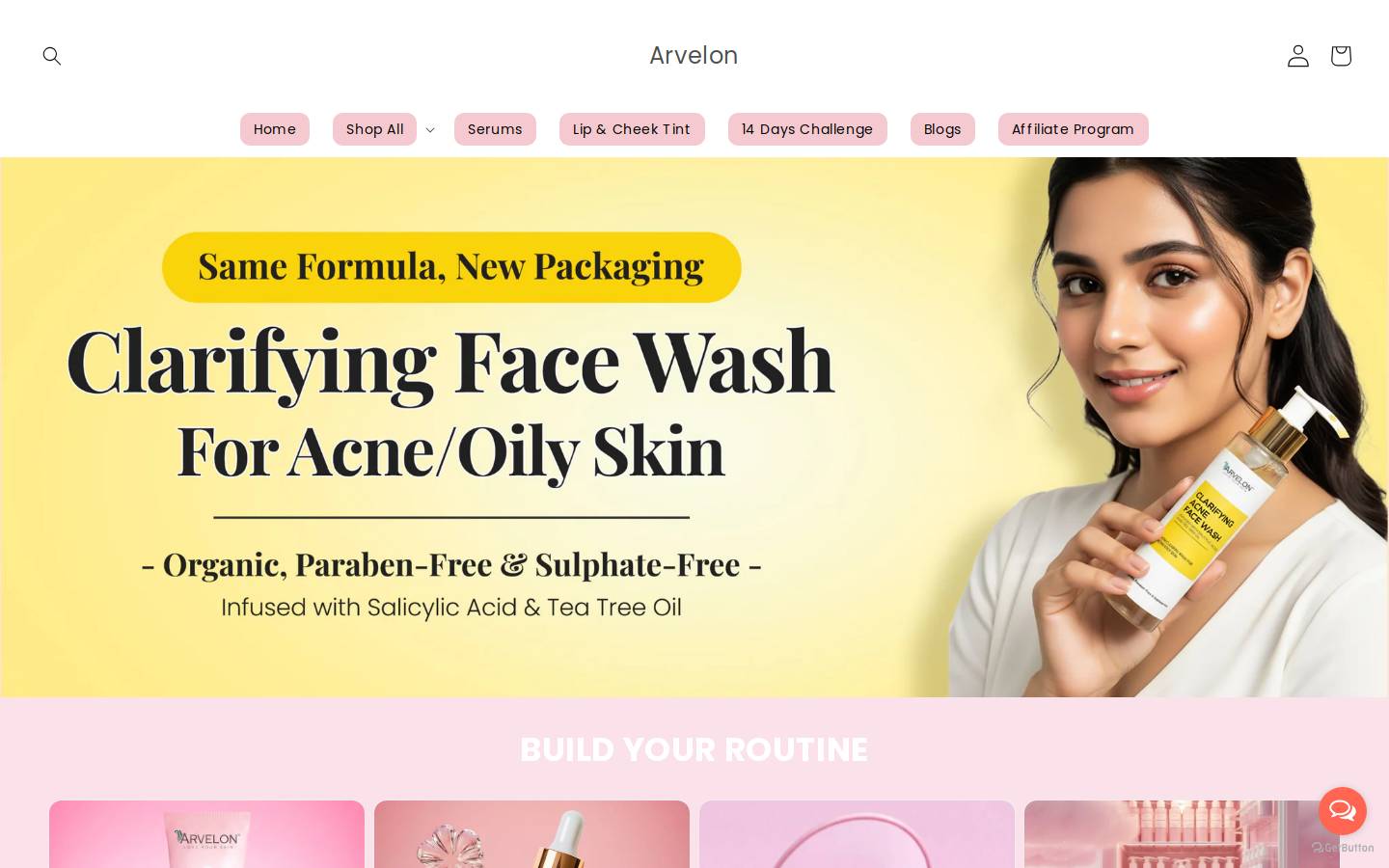 arvelon.com homepage screenshot