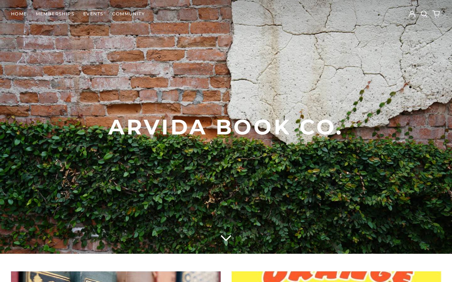 arvidabookco.com homepage screenshot