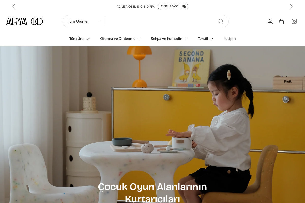 aryaco.com.tr homepage screenshot