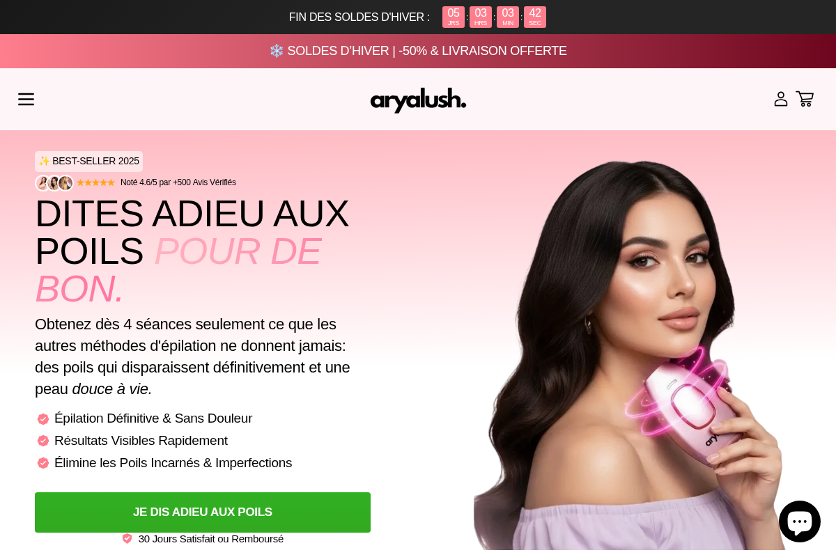 Aryalush homepage screenshot