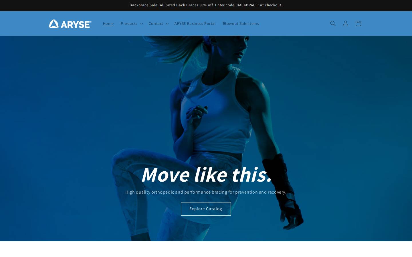 aryse.com homepage screenshot