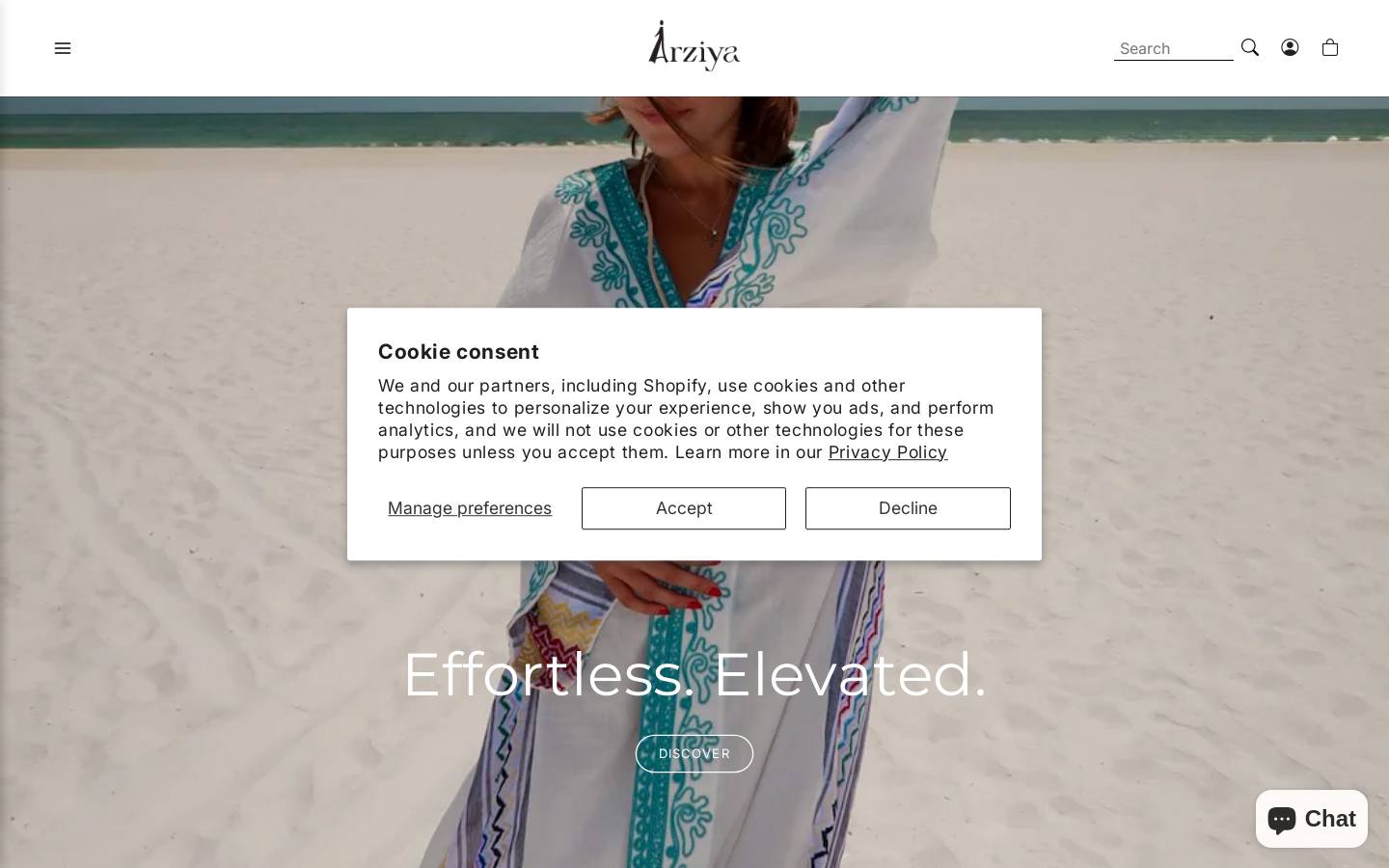 arziya.com homepage screenshot