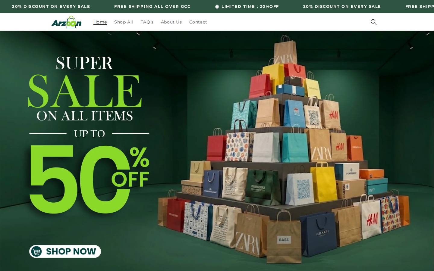 arzoon.online homepage screenshot