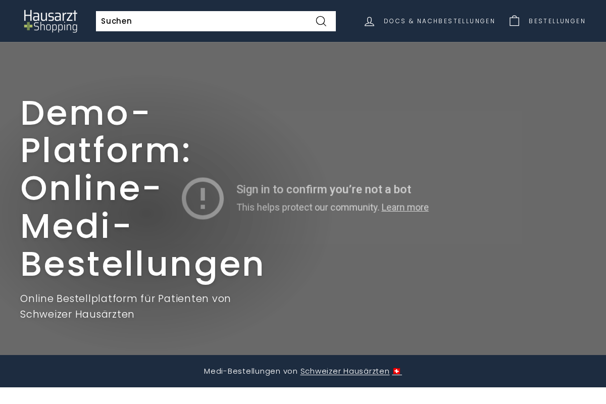 Hausarzt Shopping homepage screenshot