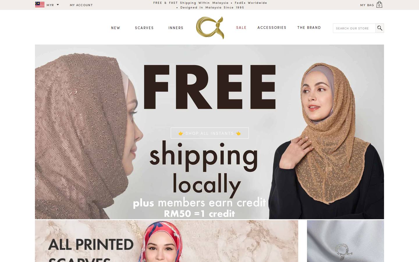 arzuscarf.com homepage screenshot