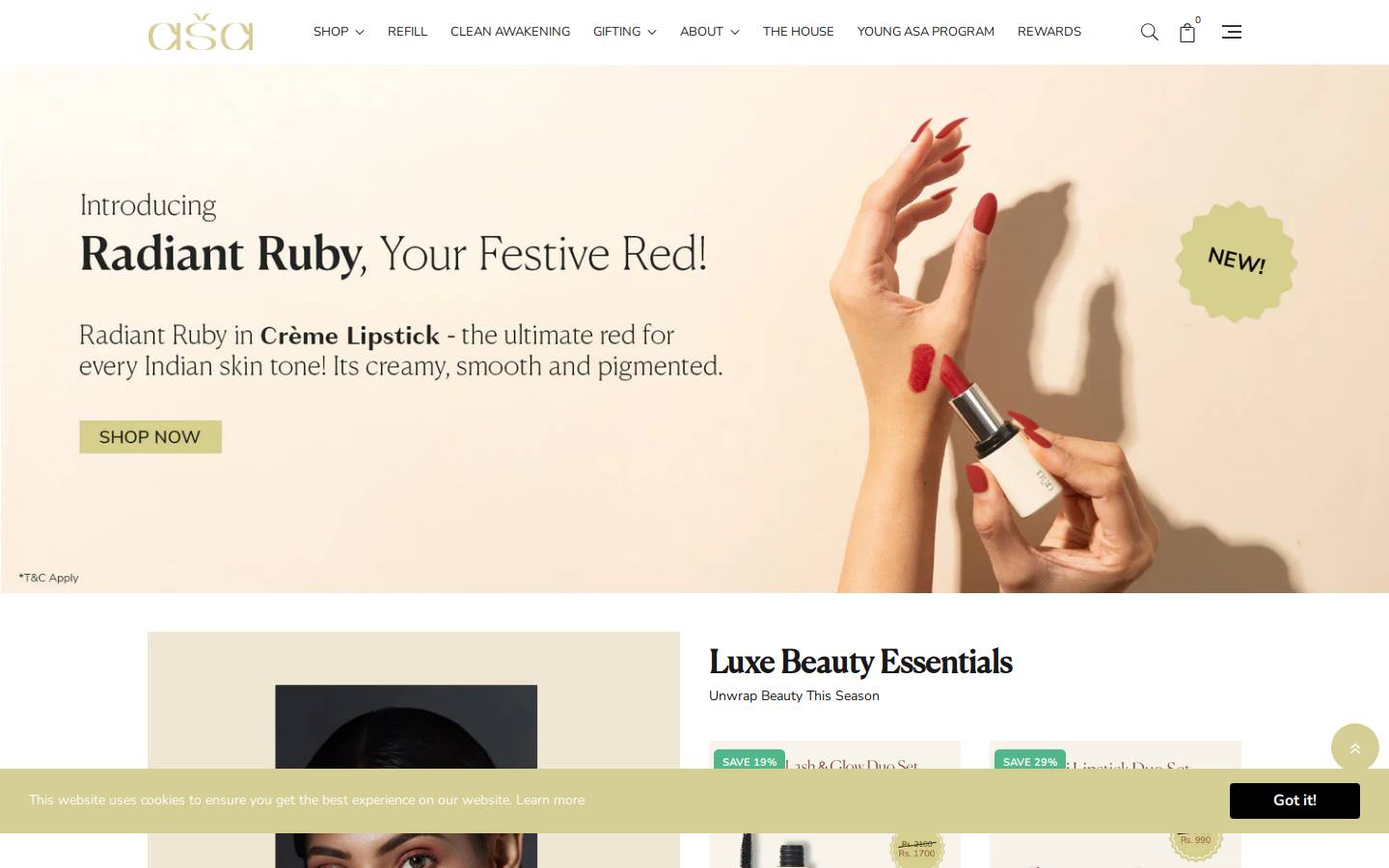 asabeauty.com homepage screenshot