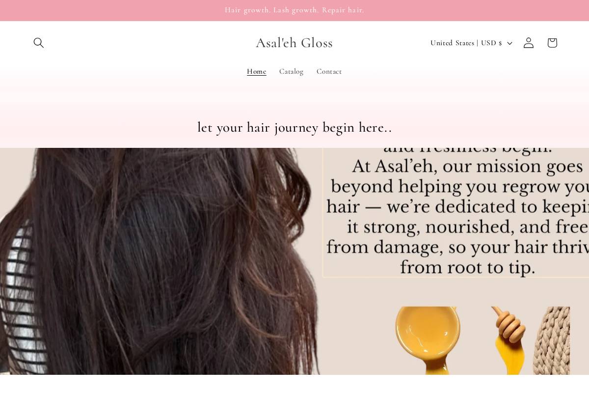 asalehgloss.com homepage screenshot