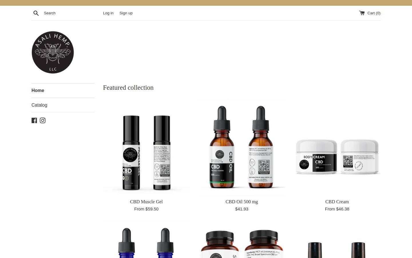 asalihemp.com homepage screenshot