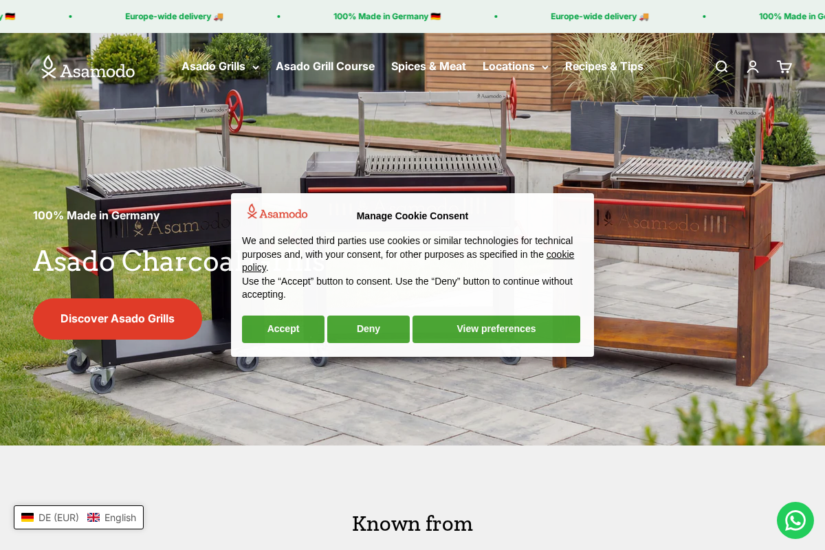 Asamodo homepage screenshot