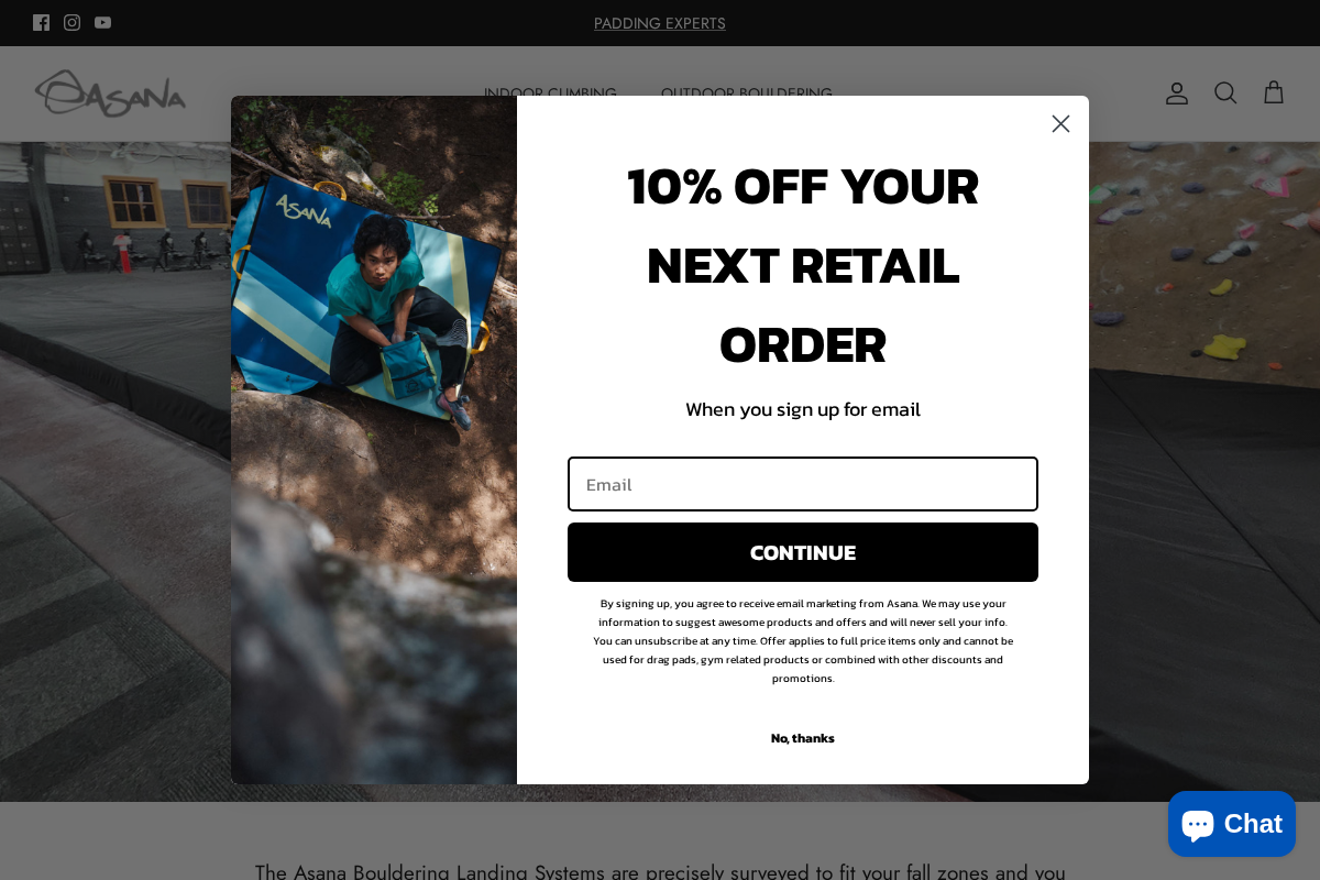 Asana Climbing homepage screenshot