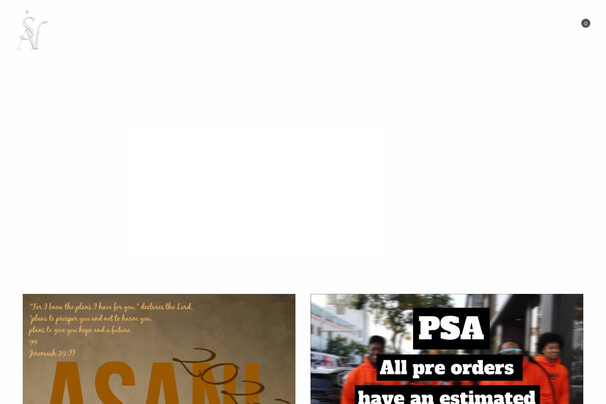 asaniapparel.com homepage screenshot
