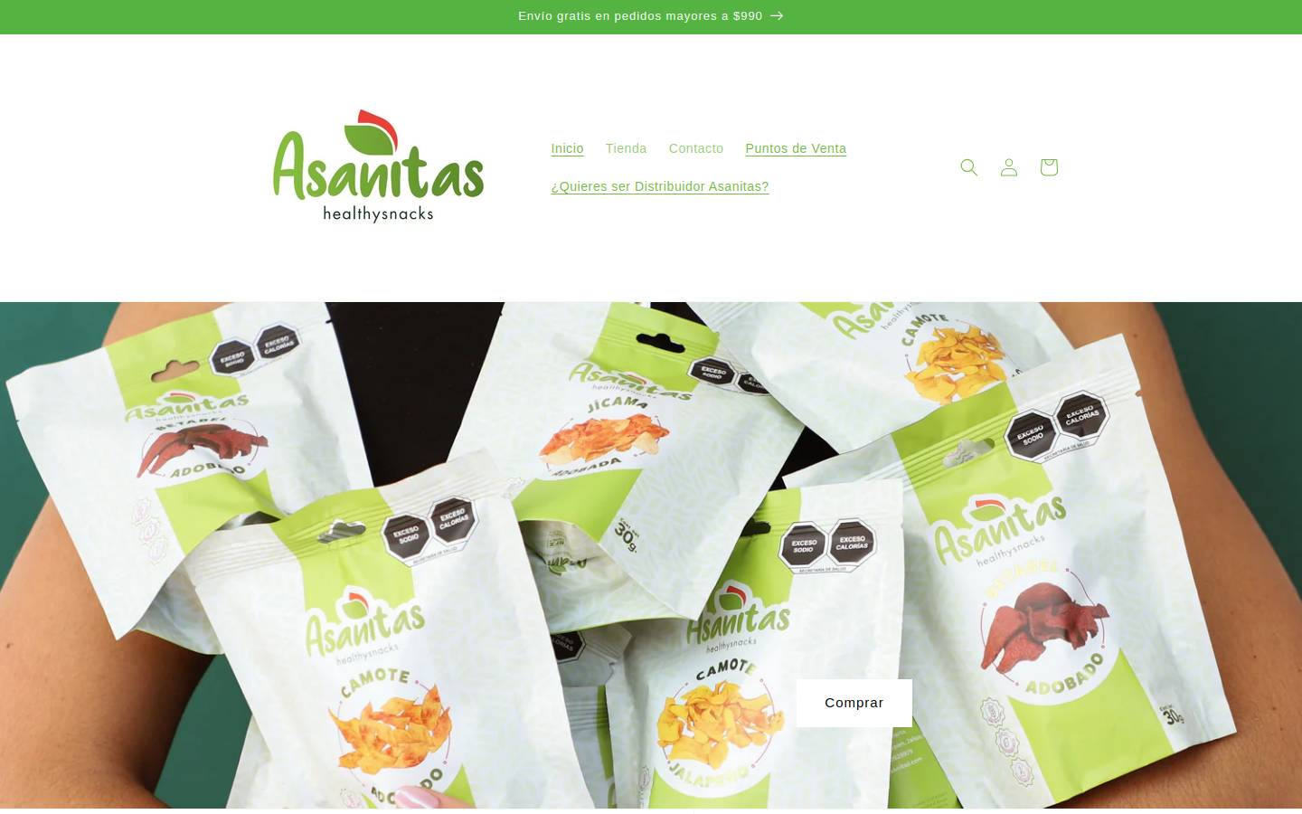 asanitas.com homepage screenshot