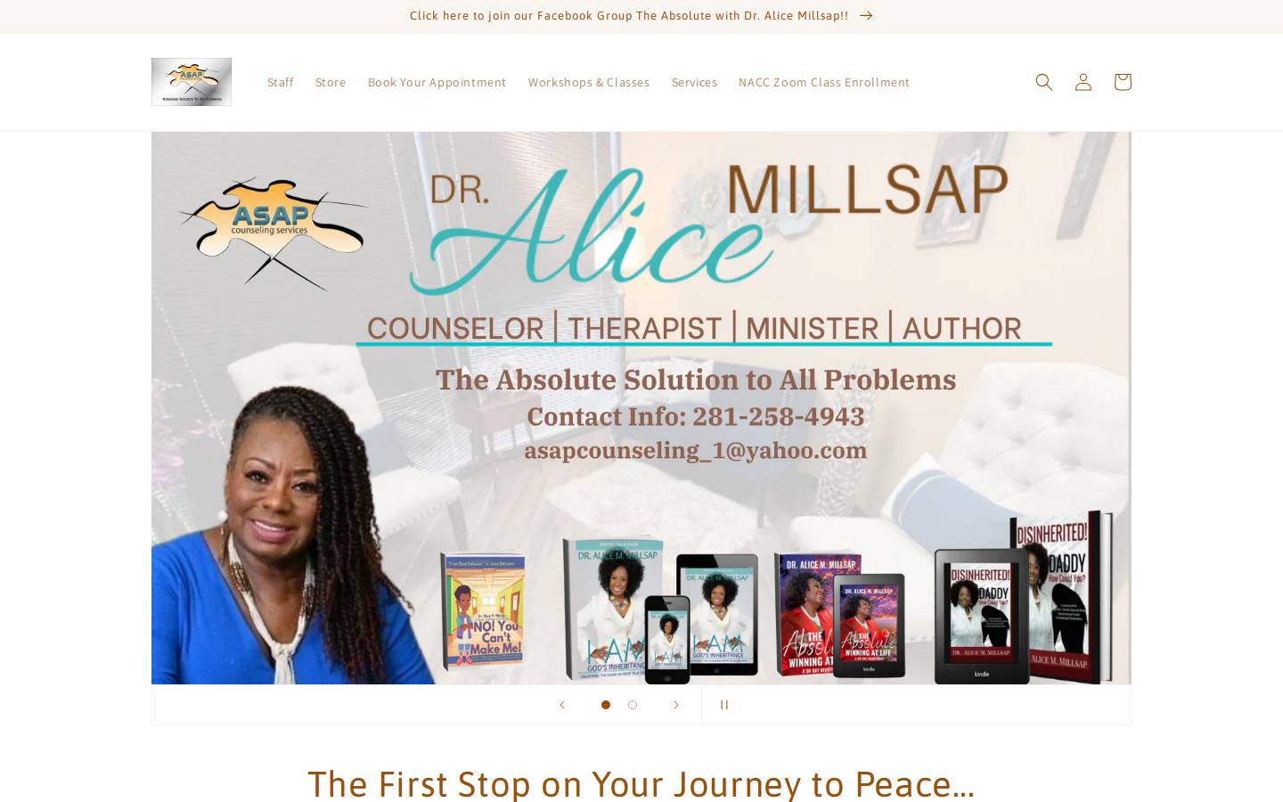 asapcounselingservices.com homepage screenshot
