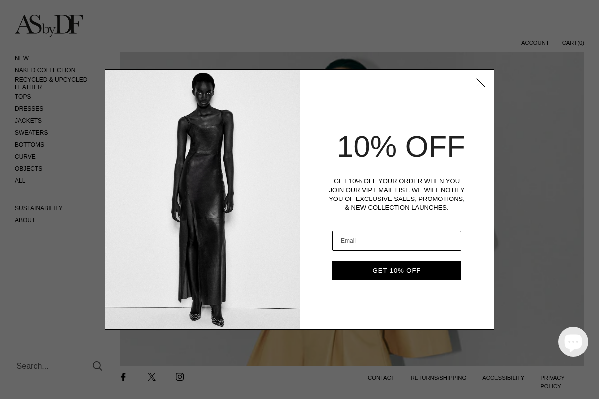 AS by DF homepage screenshot