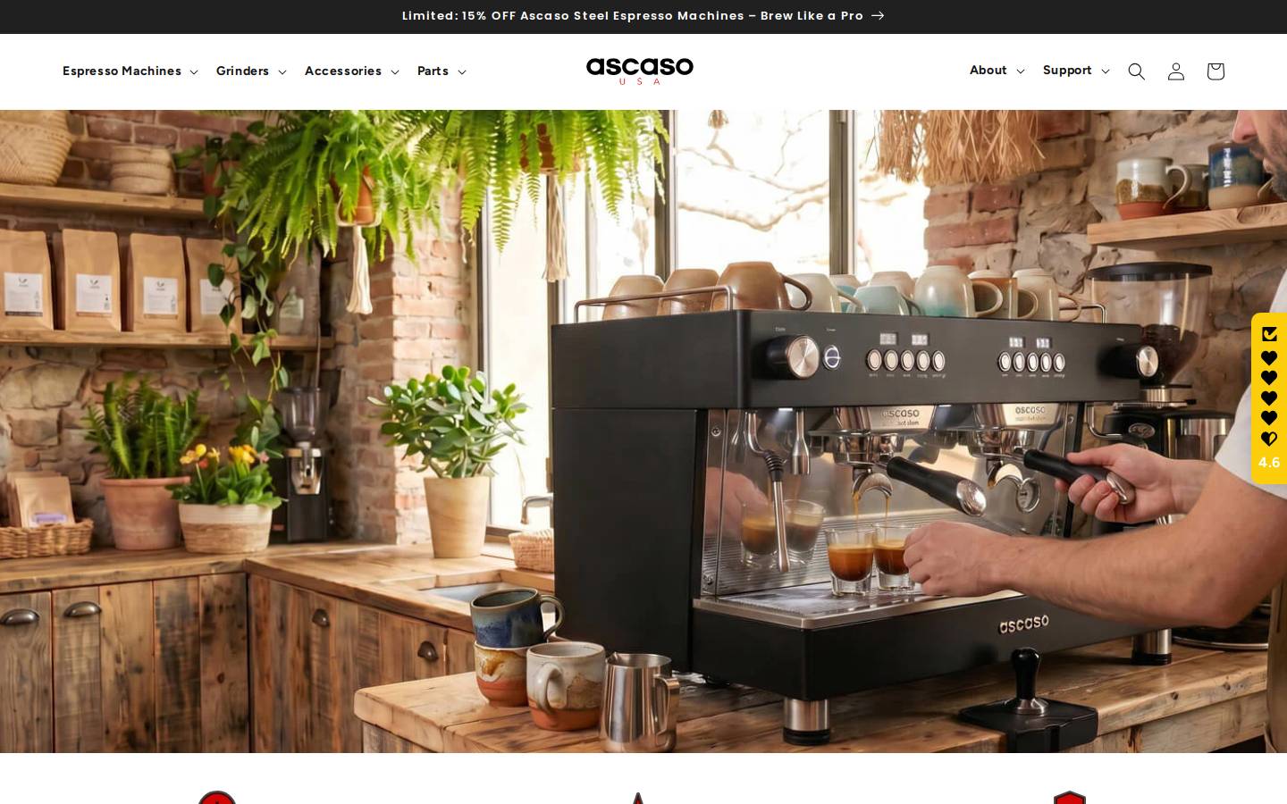 ascaso-usa.com homepage screenshot